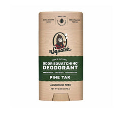 Dr. Squatch deodorant ingredients emphasize jojoba and shea butter for skin nourishment.