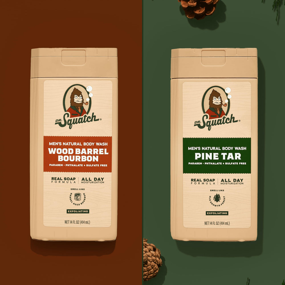 Dr. Squatch Dermatologist Tested label suggests a gentle option for daily showers