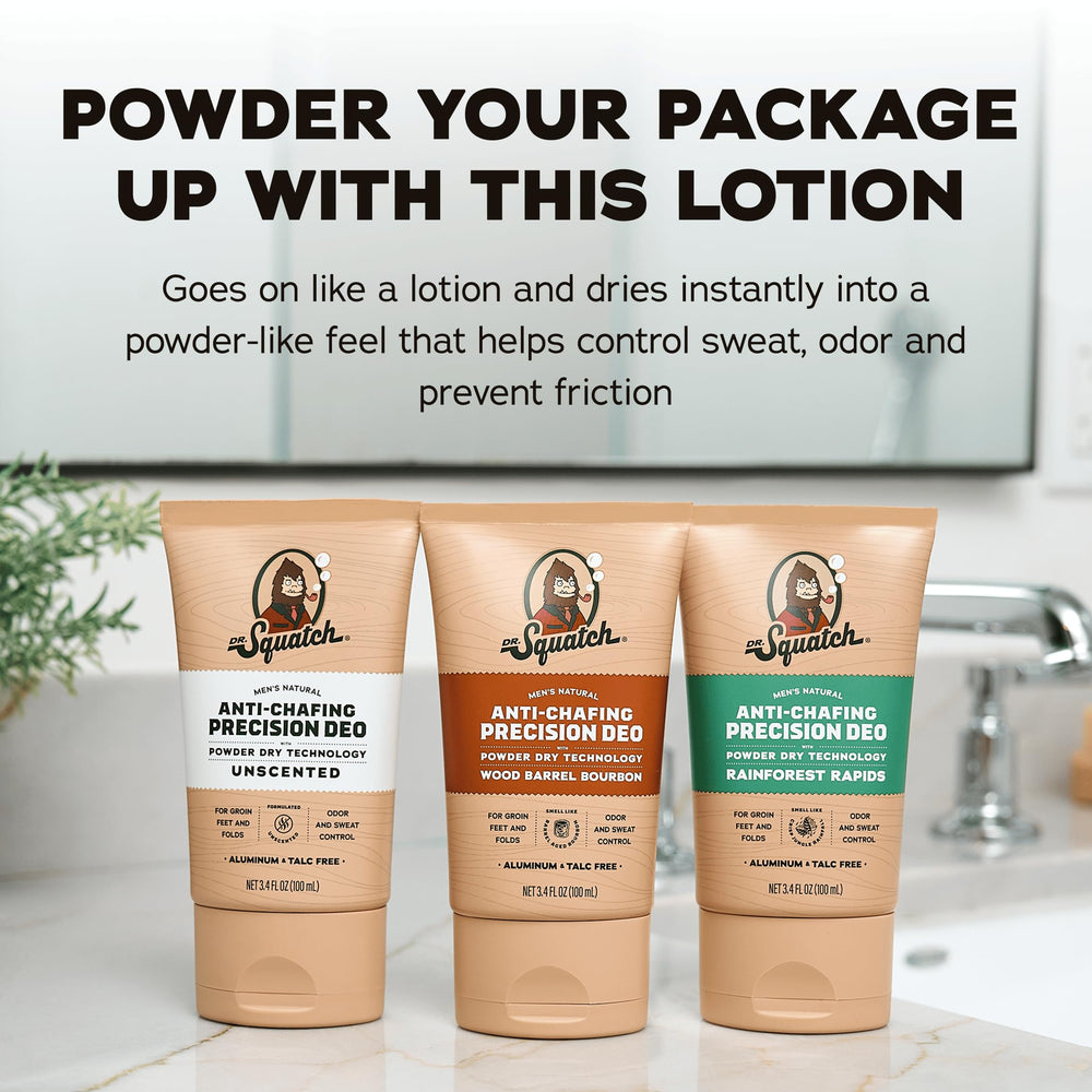 Dr. Squatch Dermatologist-tested label indicating suitability for all skin types.