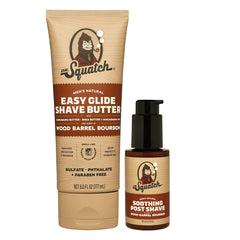 Dr. Squatch Easy-Glide Butter for smooth shave with less tug.