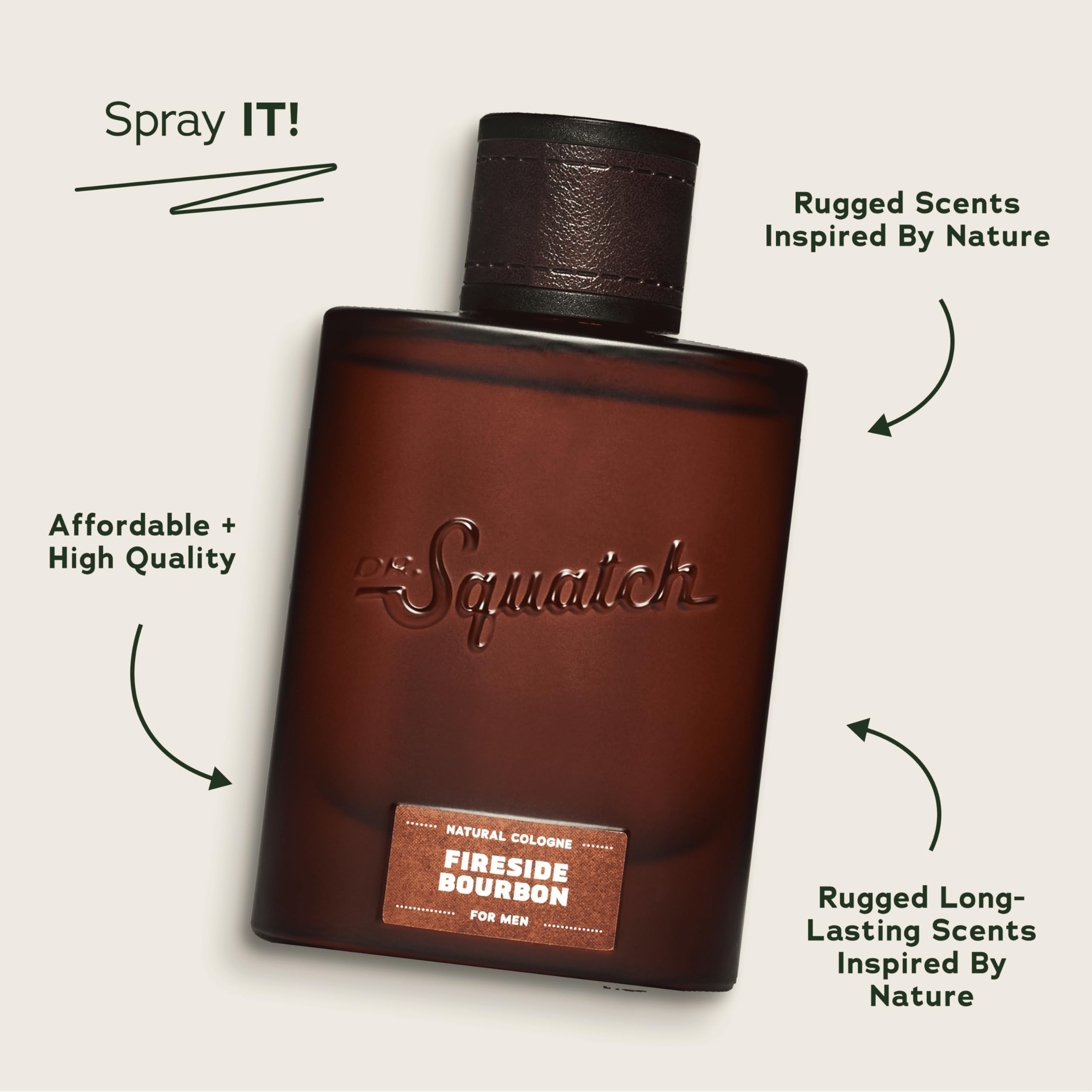 Dr. Squatch Fireside Bourbon close-up highlights warm, masculine aroma for daily confidence
