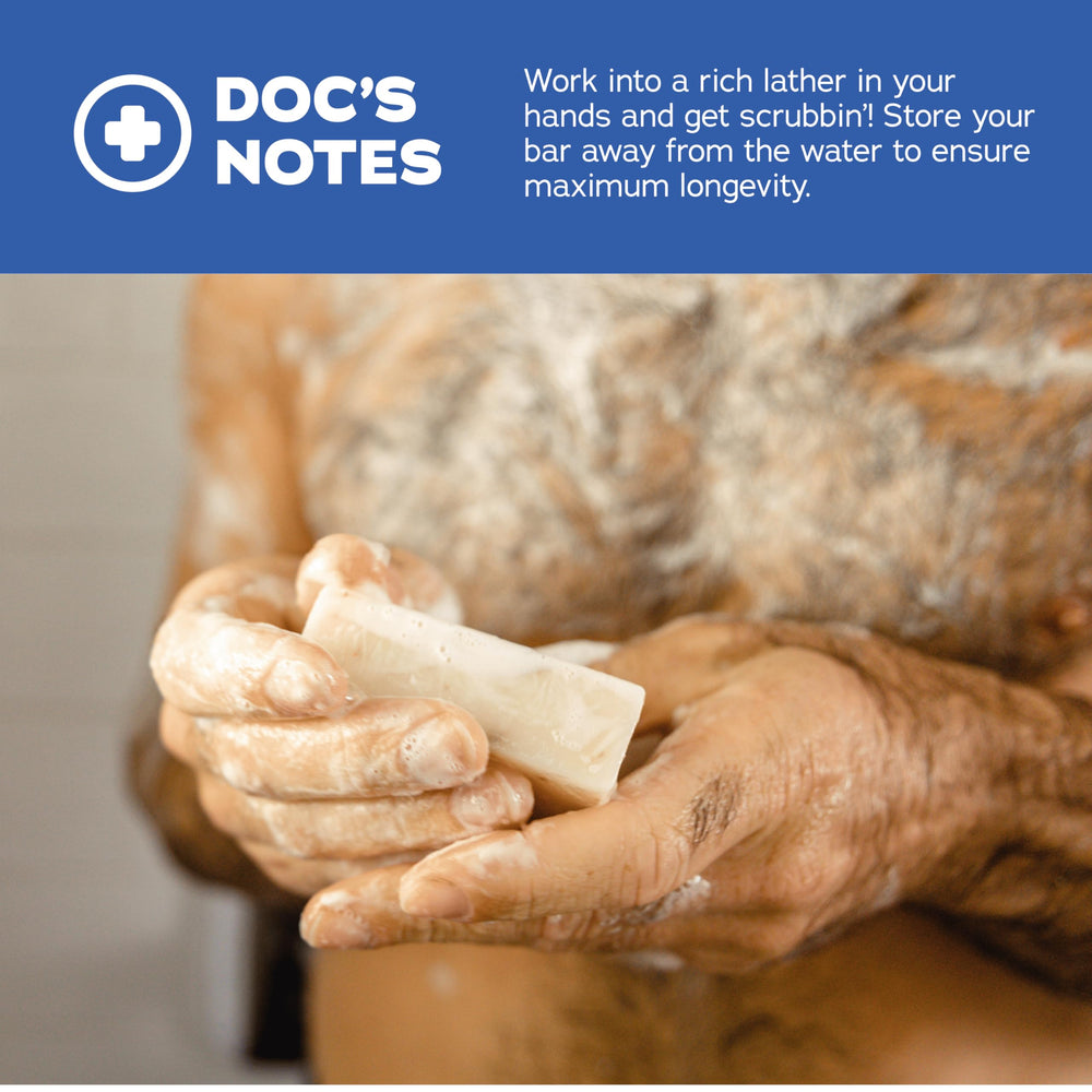 Dr. Squatch Fresh Falls ingredients natural closeup highlights coconut oil and shea butter benefits.