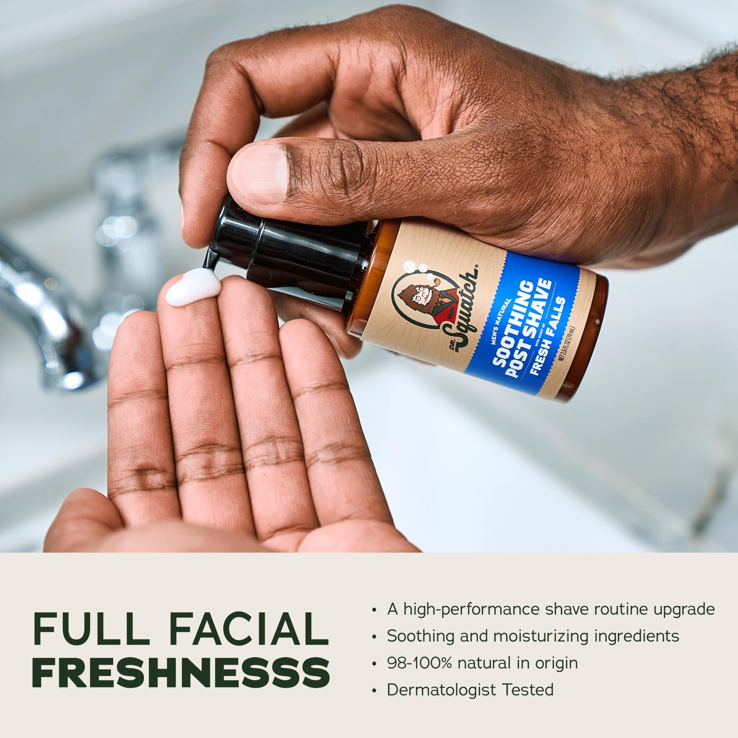 Dr. Squatch Fresh Falls ritual shot suggests prep and protection.