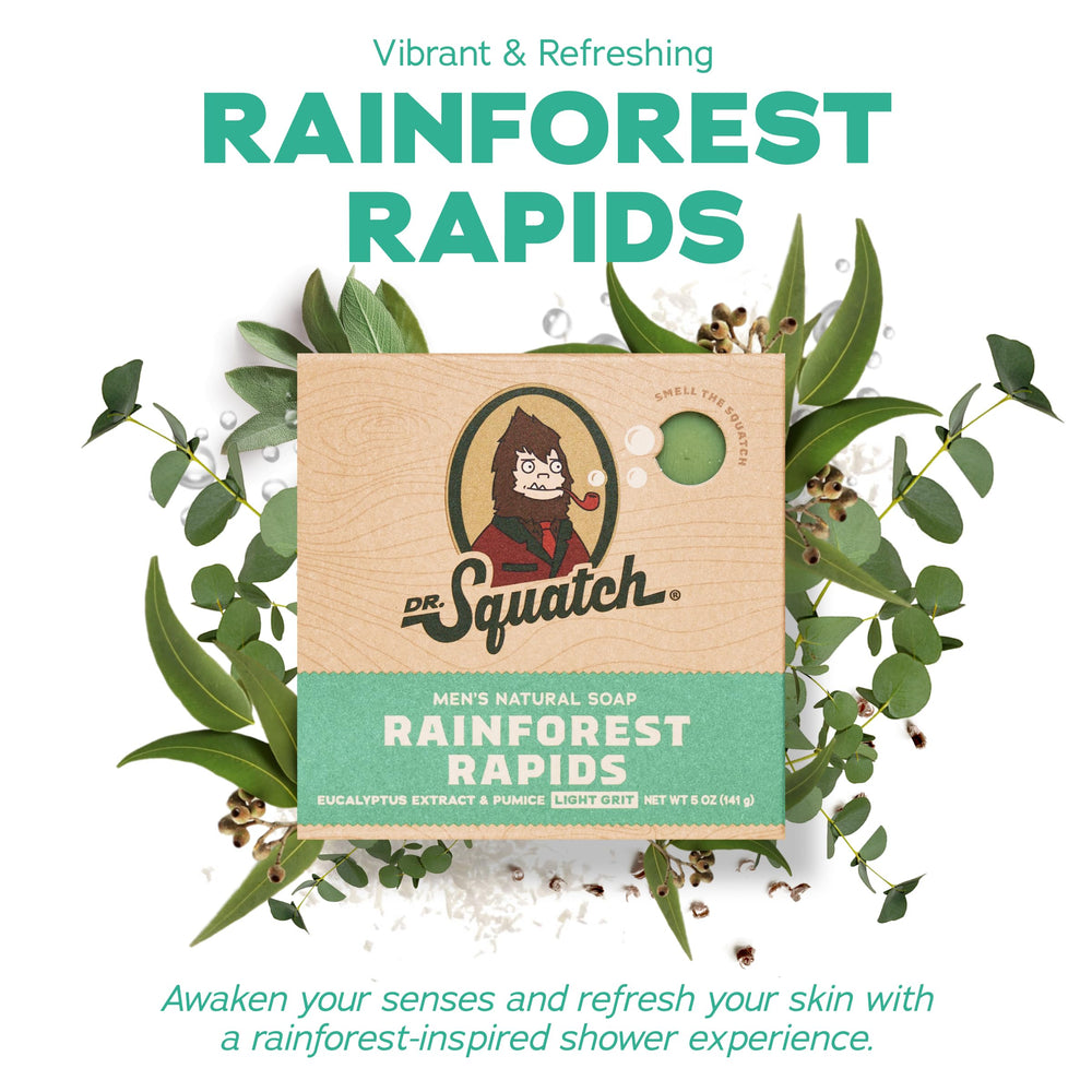 Dr. Squatch Fresh Falls soap bar offers a brisk outdoorsy aroma for your shower routine.