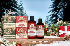 Dr. Squatch Frosty Peppermint Soap bars deliver refreshing cleanse with cooling aroma.