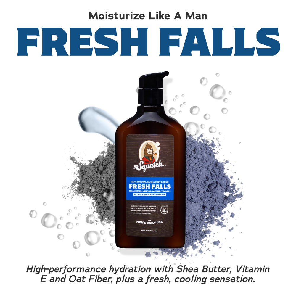 Dr Squatch lotion texture shows quick absorption into skin
