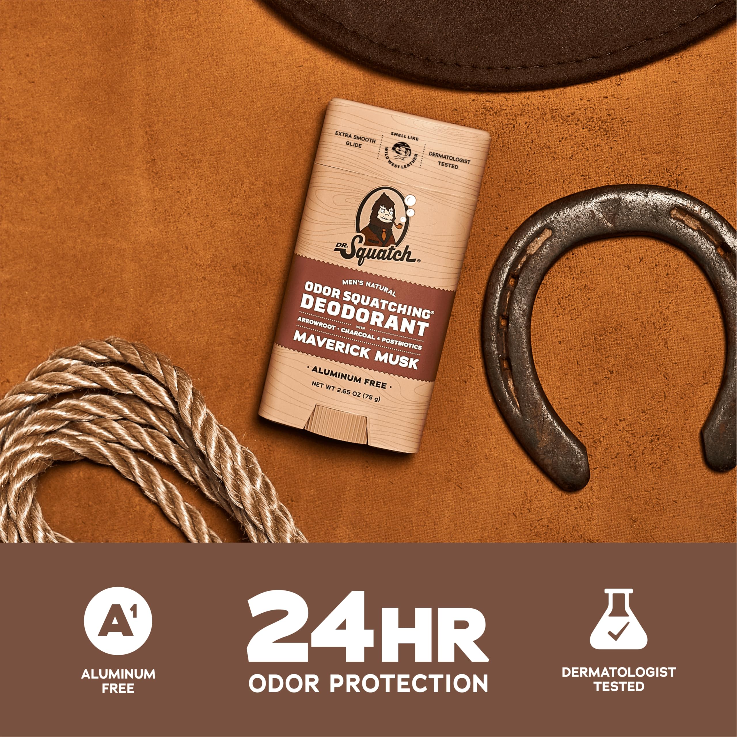 Dr. Squatch Maverick Musk pack displays bold branding for confident daily use.
