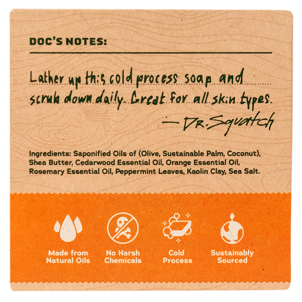 Dr. Squatch bar designed for men, part of a fresh shower routine.