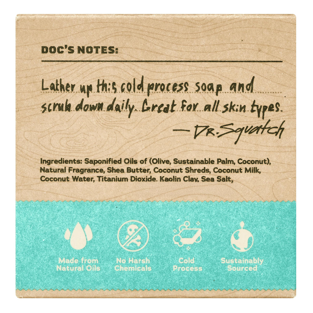 Dr. Squatch Natural Cold-Process Soap USA with coconut oil for nourished skin.