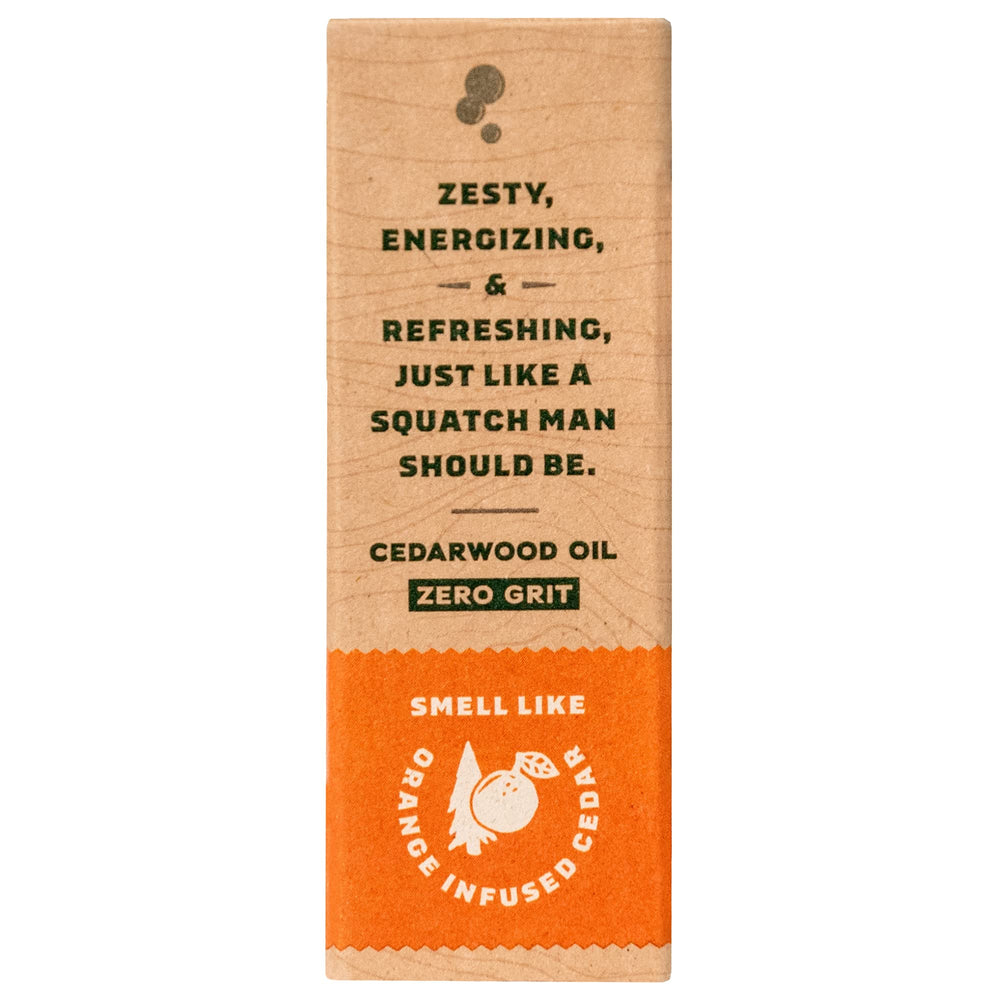 Dr. Squatch natural fragrance Cedar Citrus blends nature-inspired scent.