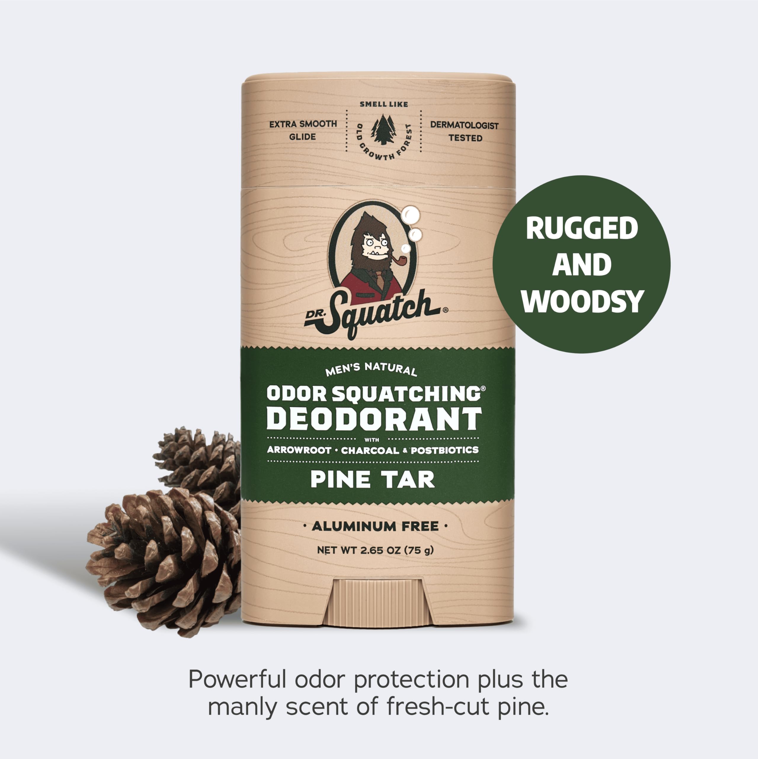 Dr. Squatch naturally-derived fragrance for a clean, confident scent
