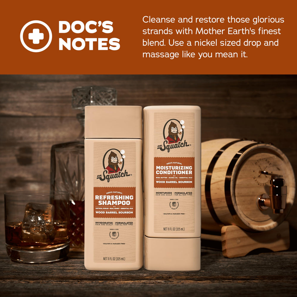 Dr. Squatch Natural Hair Bundle for Men packaging, ideal for travel routines.