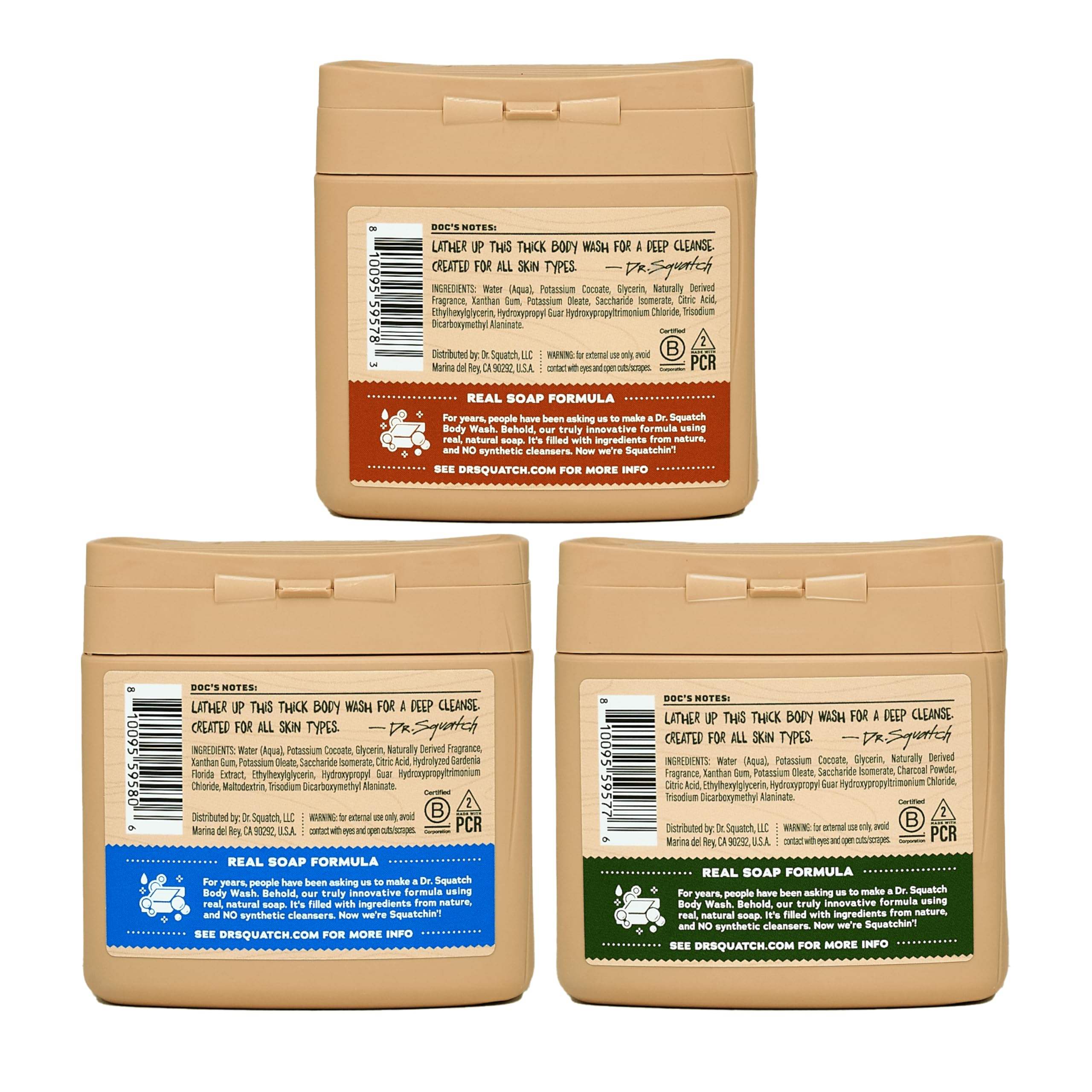 Dr. Squatch natural ingredients closeup highlight skin-friendly formula