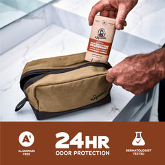 Dr. Squatch Odor-Squatching formula bottle and packaging highlighting natural protection.