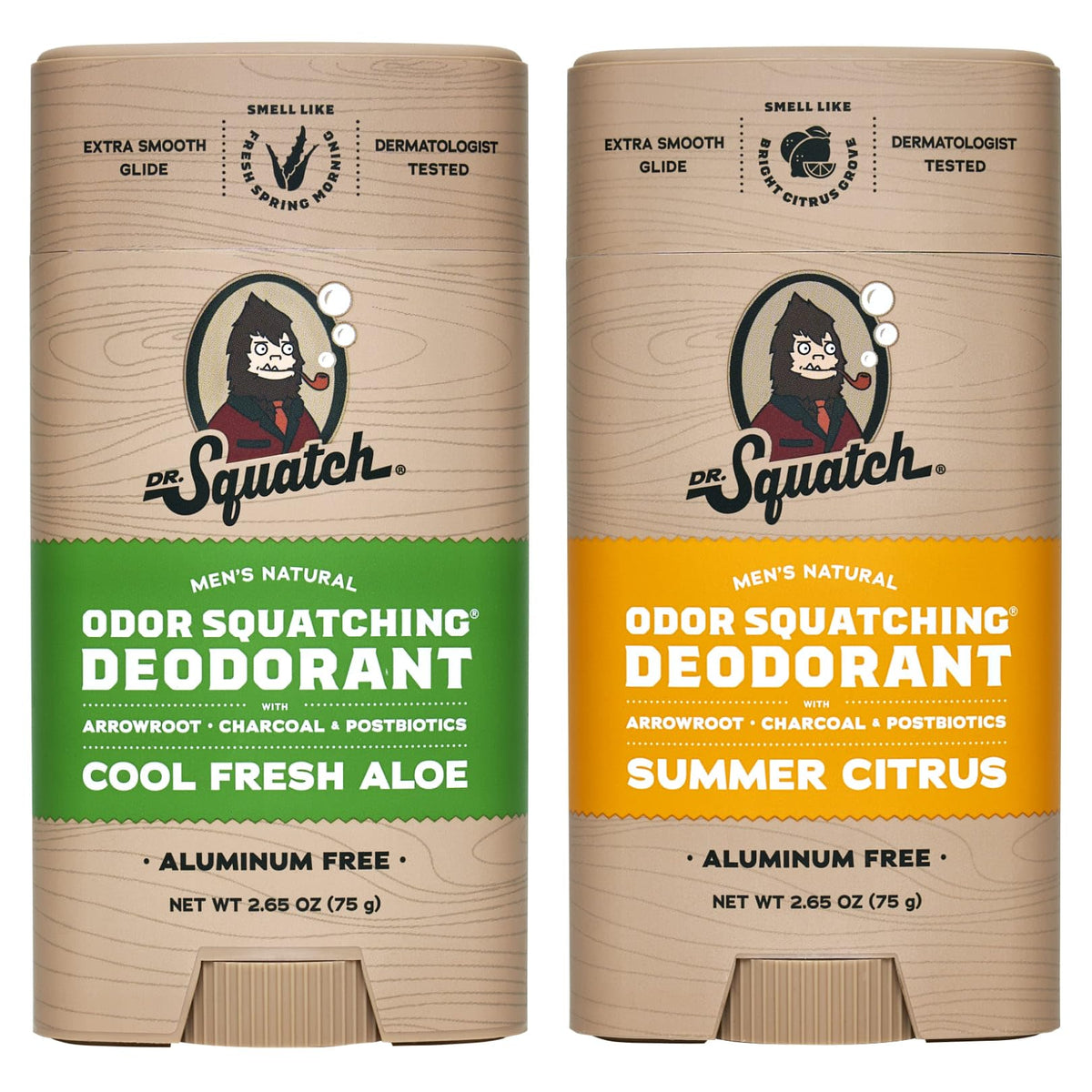 Dr. Squatch Odor-Squatching Summer Citrus bottle for all-day freshness.
