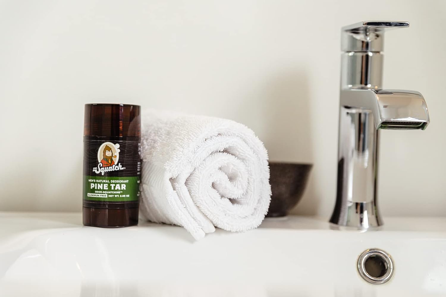 Dr. Squatch Pine Tar day-use scene showing confident, fresh aroma.