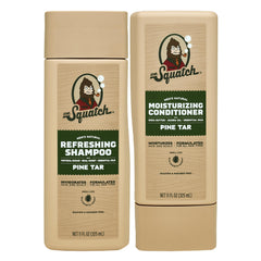 Dr. Squatch Pine Tar Shampoo bottle ready for daily cleansing ritual