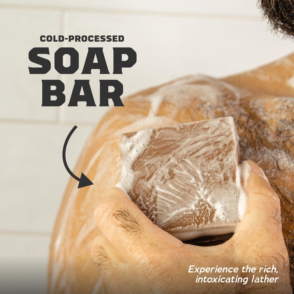 Dr. Squatch Pine Tar soap bar with all-natural ingredients for rugged cleansing and daily use.