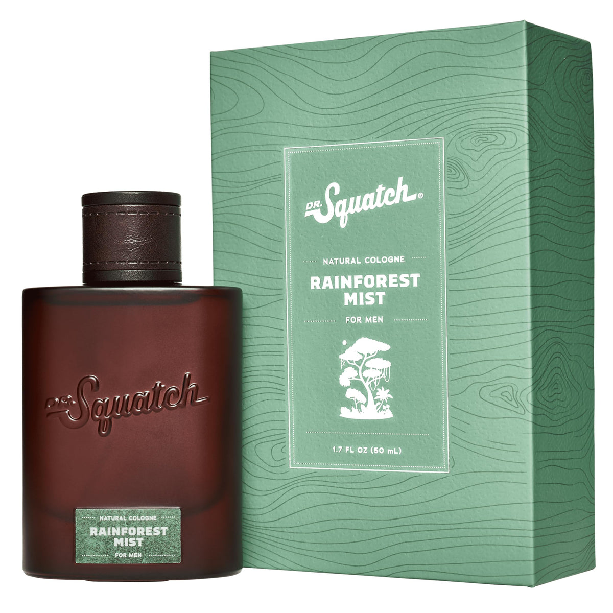Dr. Squatch Rainforest Mist bottle promises long-lasting daily scent.