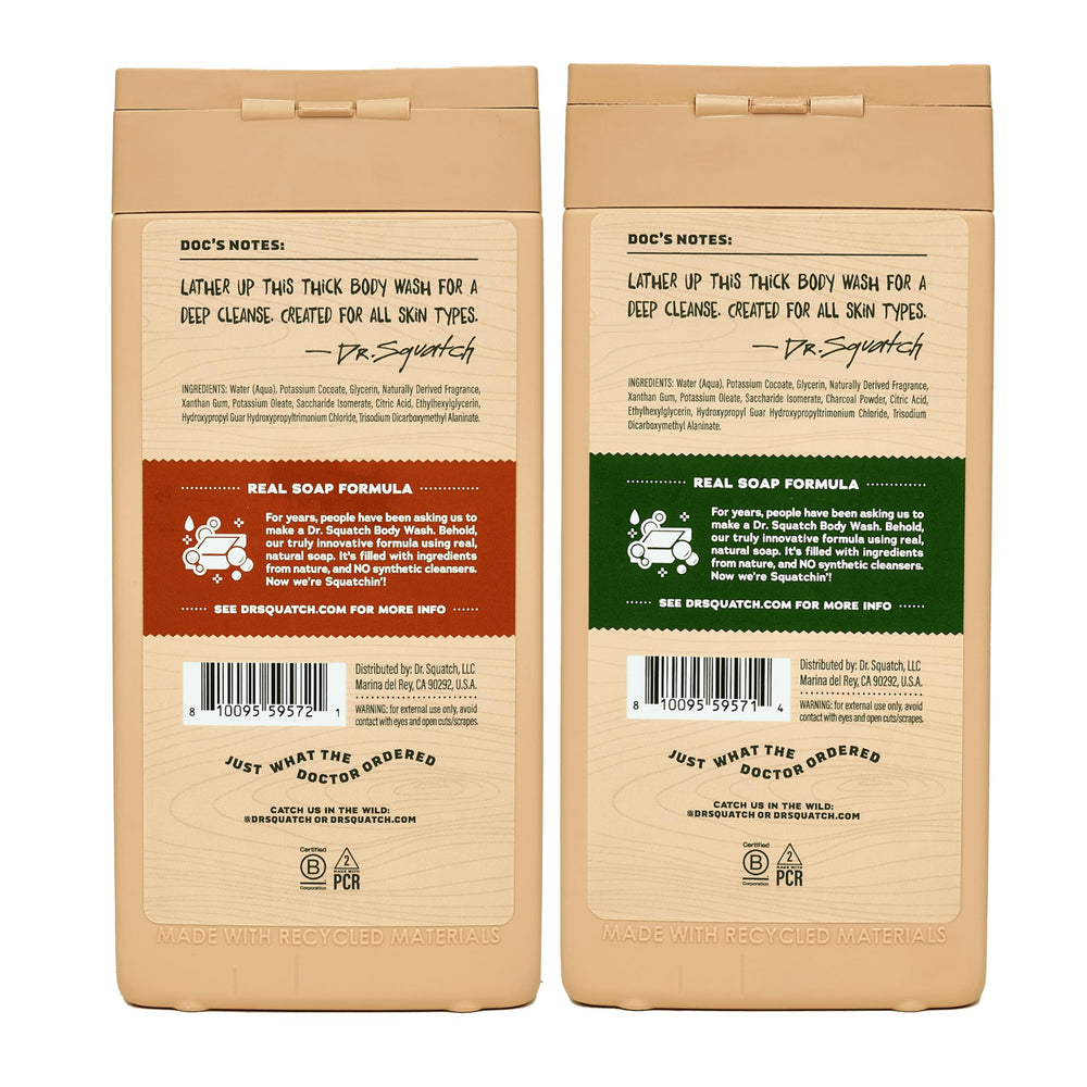 Dr. Squatch Real Soap formula closeup emphasizes natural cleansing without harsh chemicals