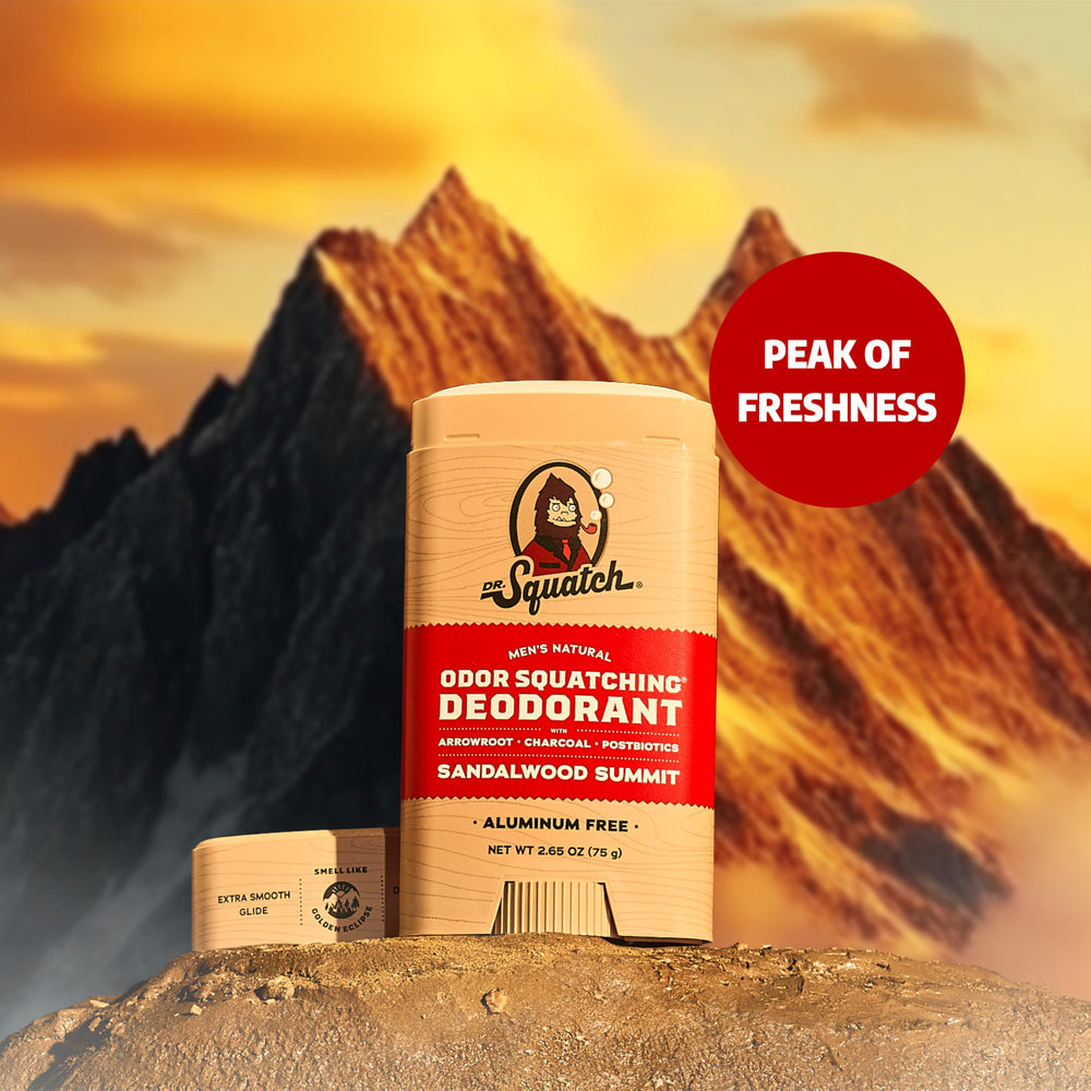 Dr. Squatch Sandalwood Summit 3-pack packaging ready for daily use