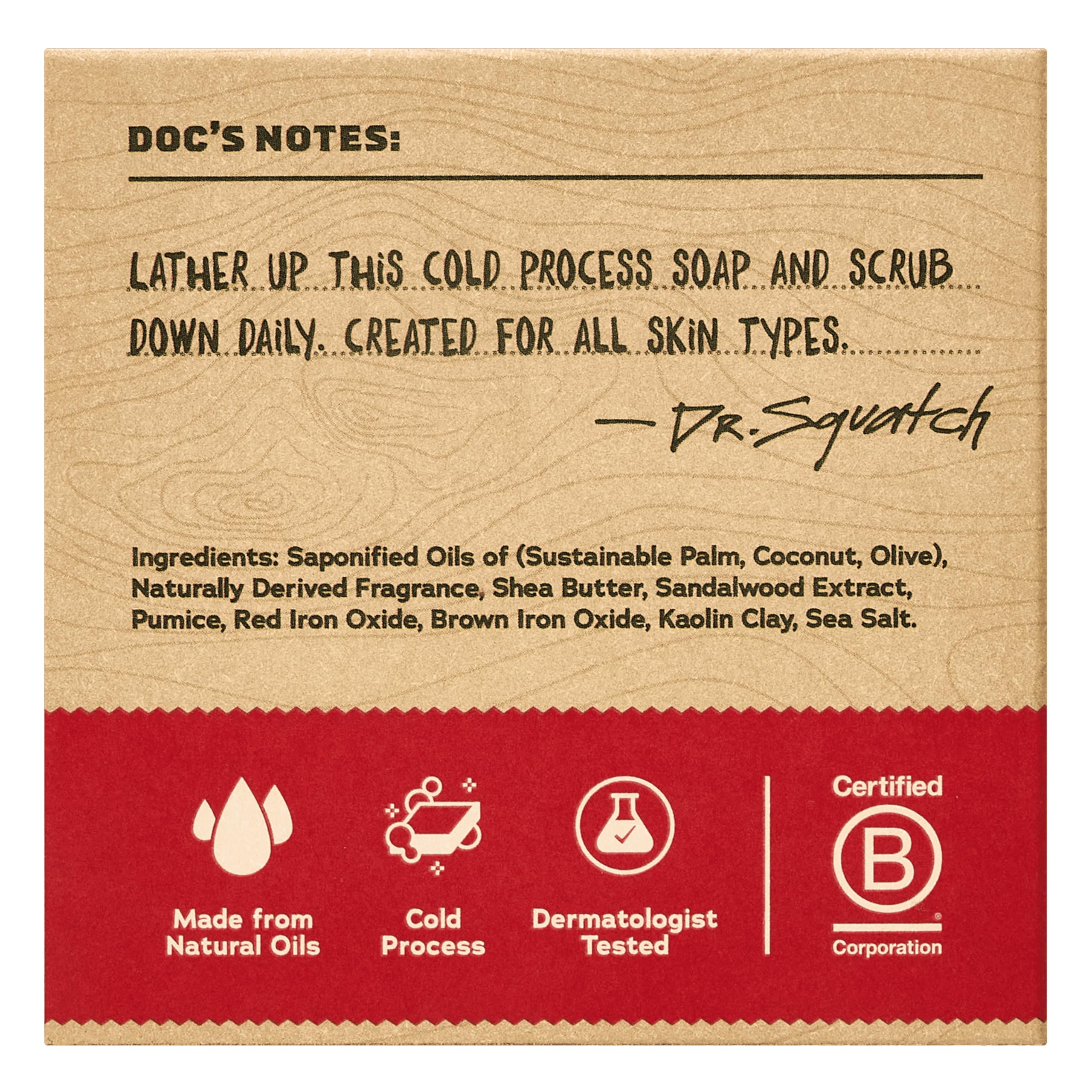 Dr. Squatch Sandalwood Summit packaging – convenient 3-pack for home or travel.