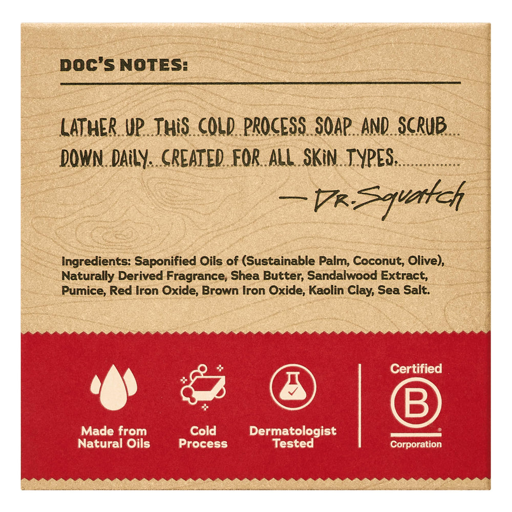 Dr. Squatch Sandalwood Summit packaging – convenient 3-pack for home or travel.