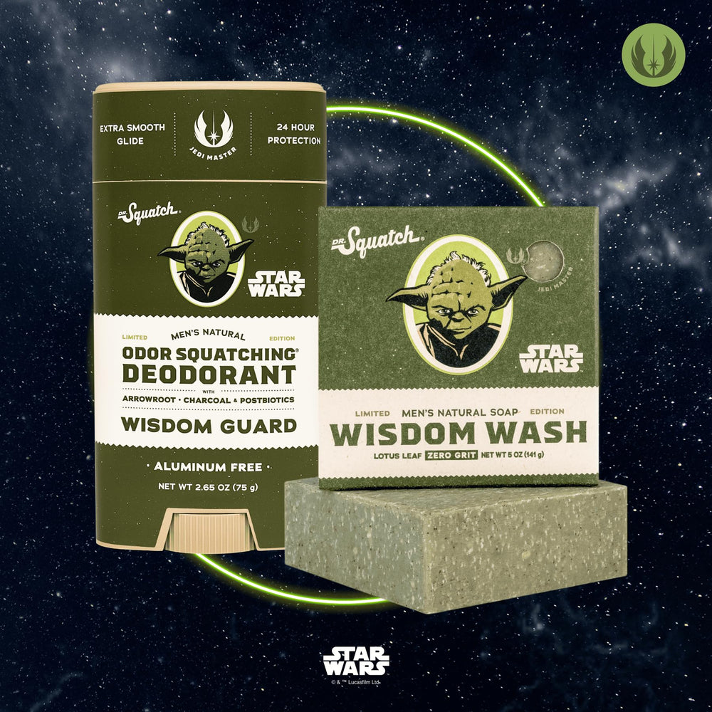 Dr. Squatch Star Wars Sinister Scrub bar for gentle exfoliation.
