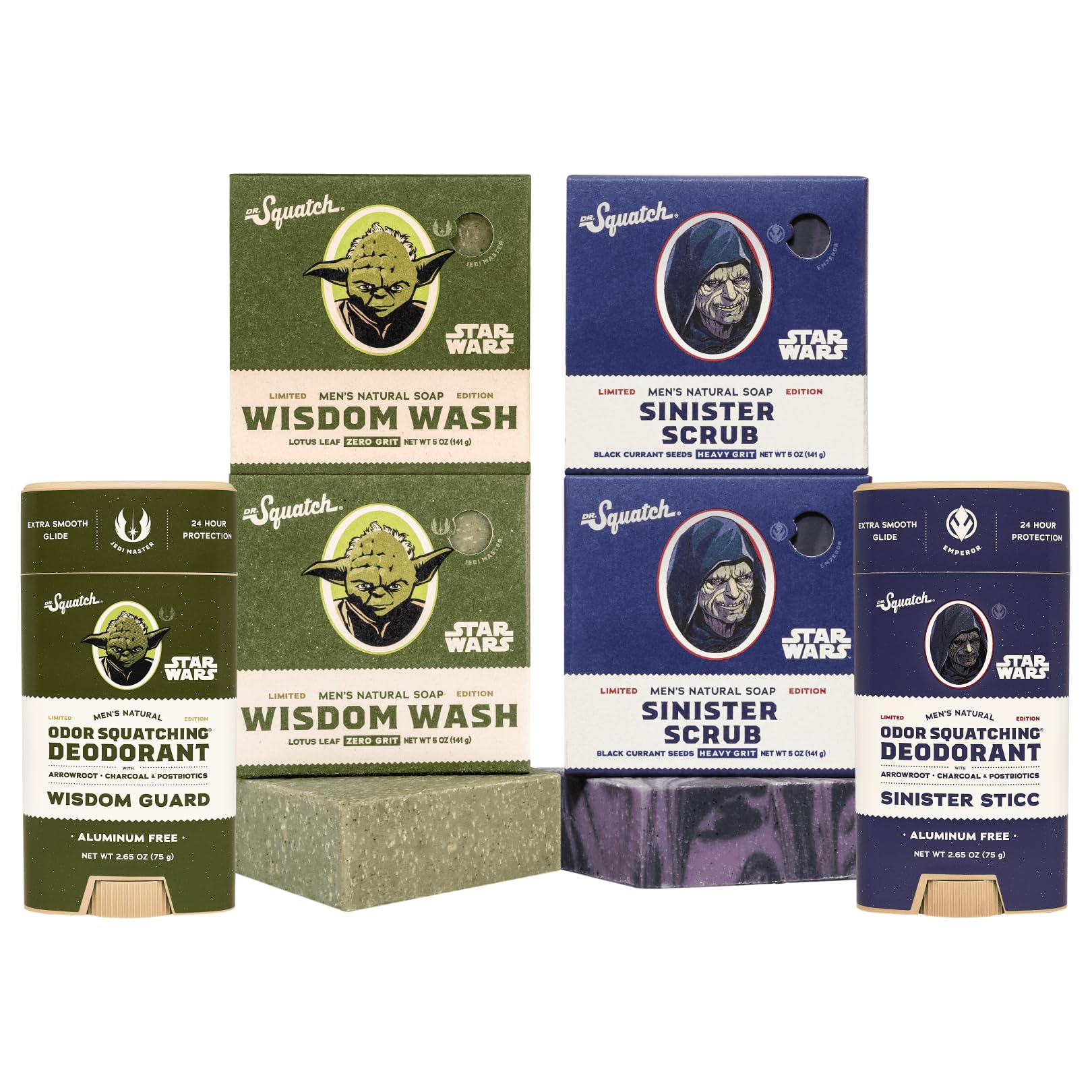 Dr. Squatch Star Wars Wisdom Wash bar for a refreshing, natural cleanse.