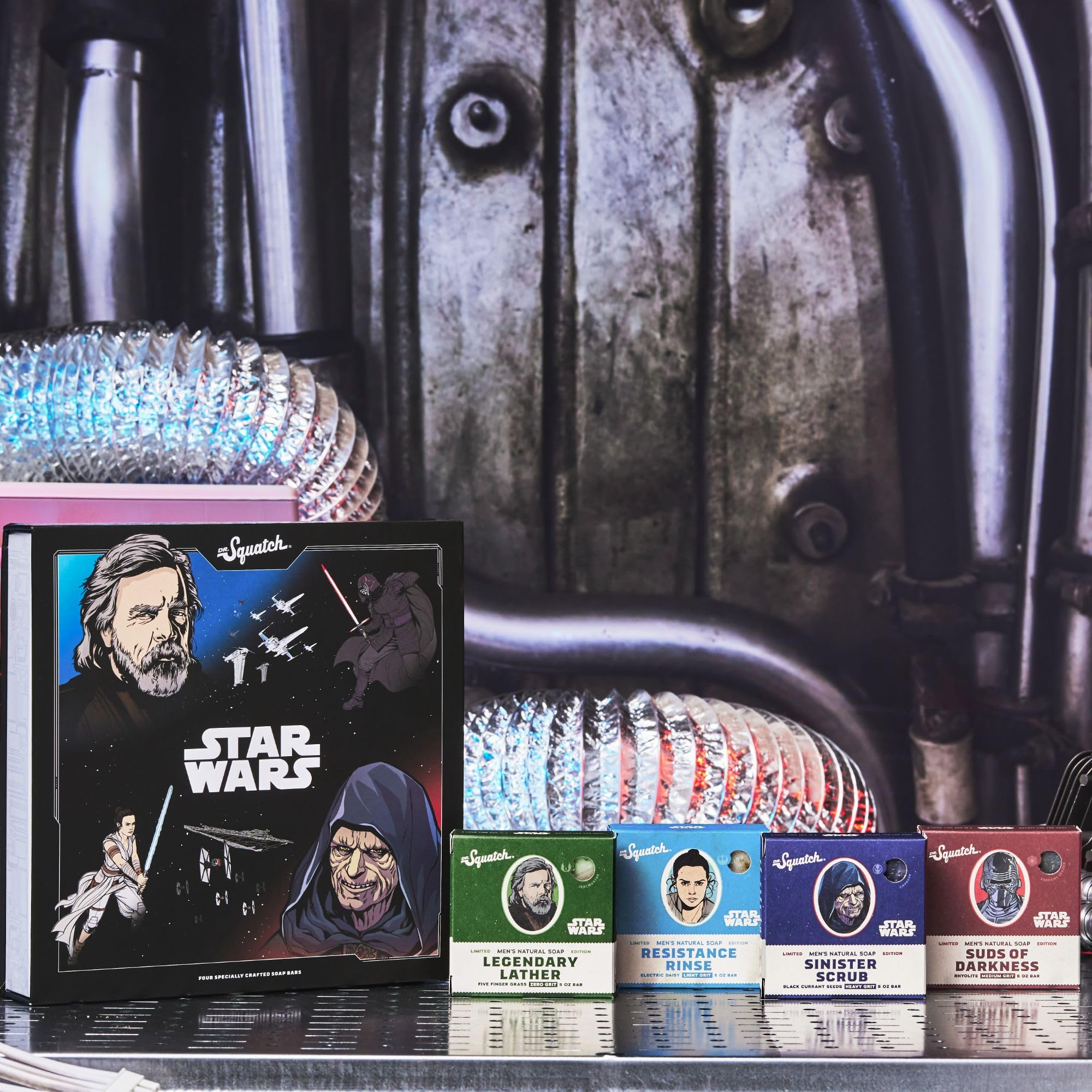 Dr. Squatch Star Wars Ep II resistance rinse bar presented for bold masculine cleansing