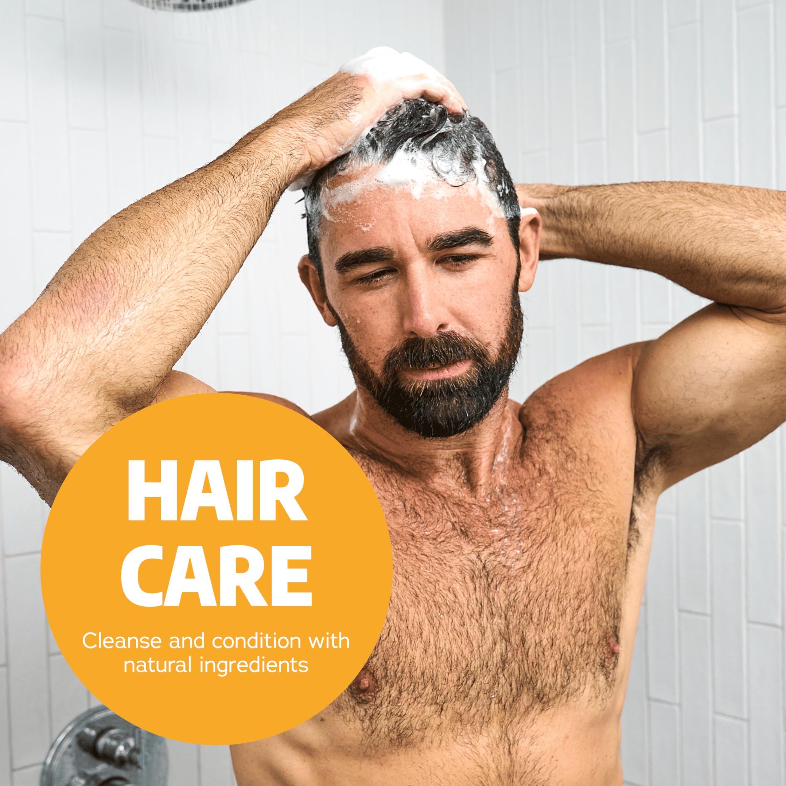 Dr. Squatch Summer Citrus Shampoo lather in hand for invigorating wash