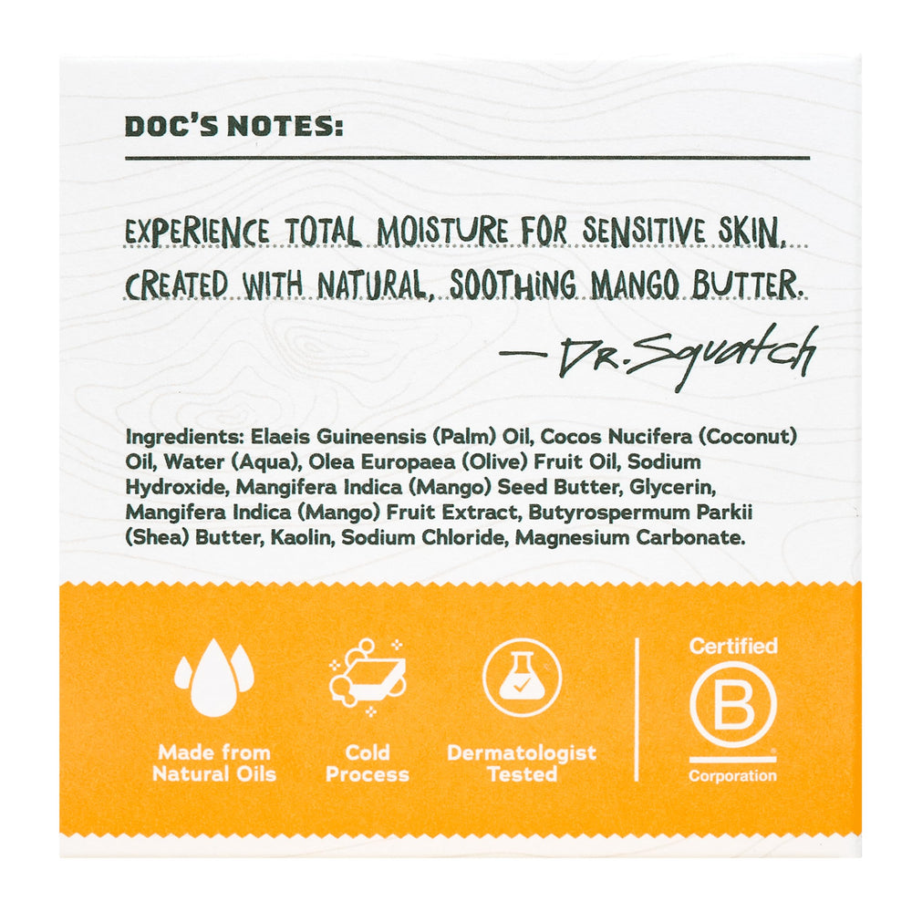 Dr. Squatch Total Moisture Bar Soap 3-pack display highlights value and daily hydration potential.