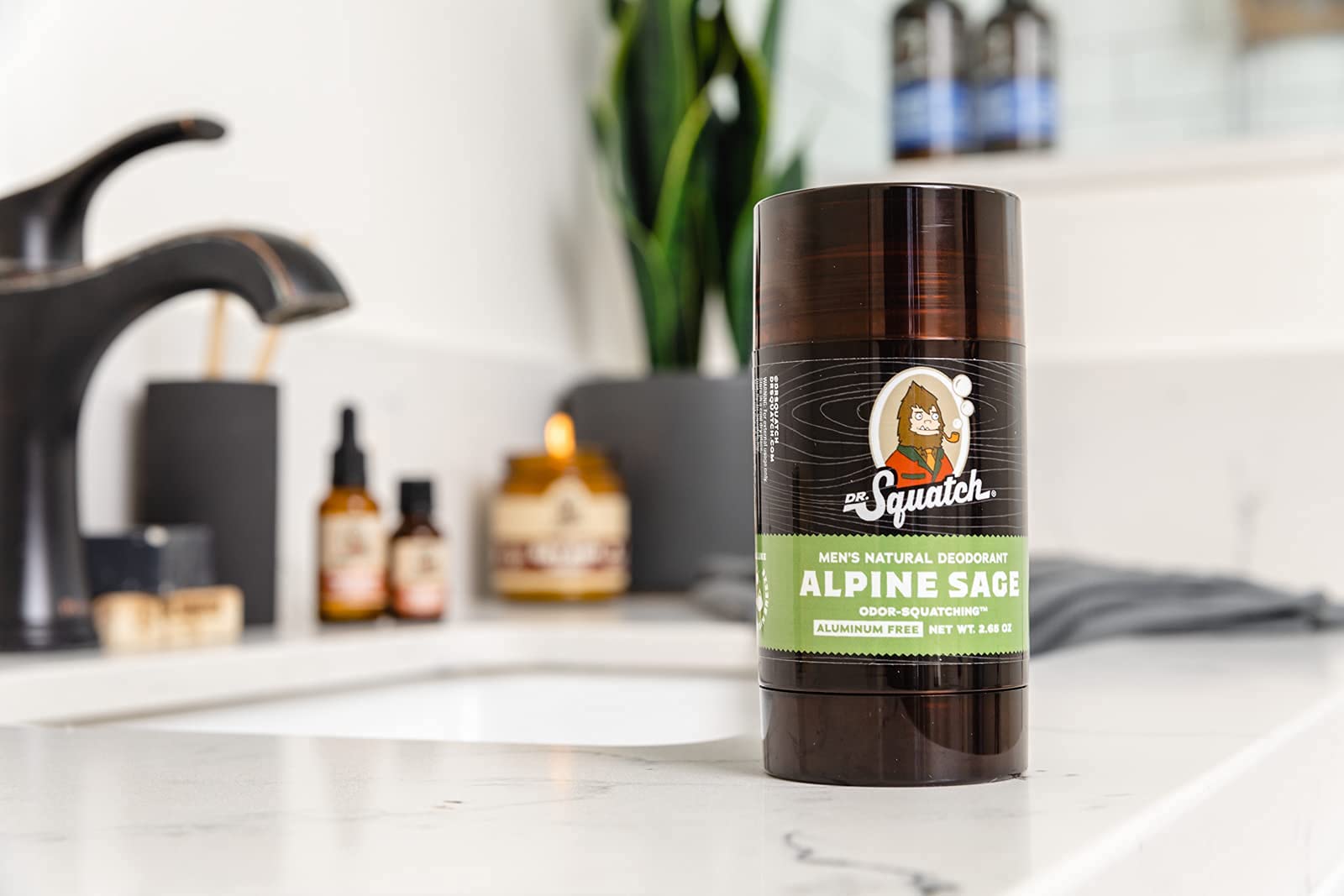 Dr. Squatch underarm application shows smooth glide for easy use