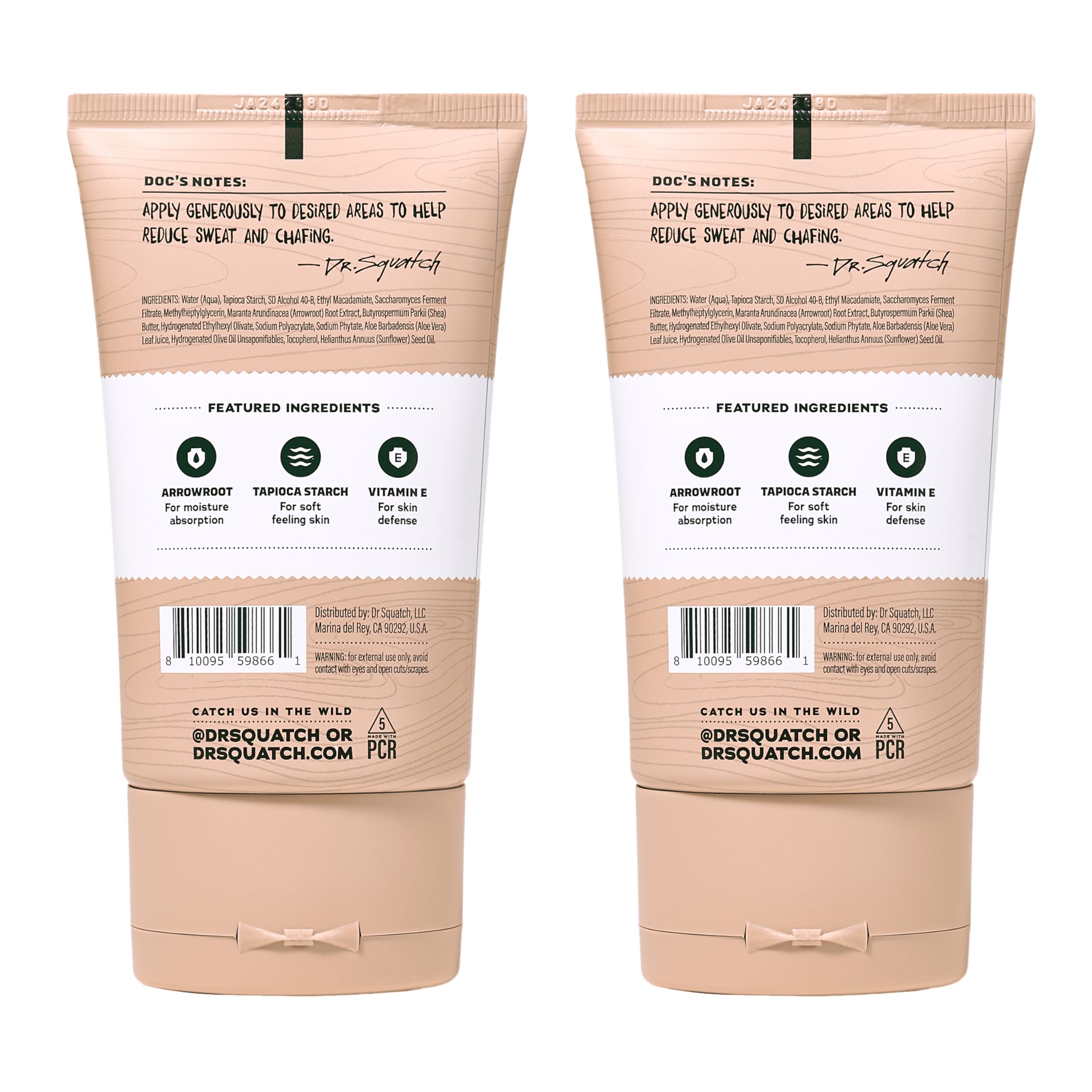 Dr Squatch vitamin E tapioca ingredient close up for skin care