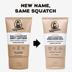 Dr Squatch unscented label close up for versatile use