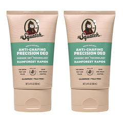 Dr. Squatch Whole Body Deodorant Rainforest Rapids bottle closeup for natural odor control.