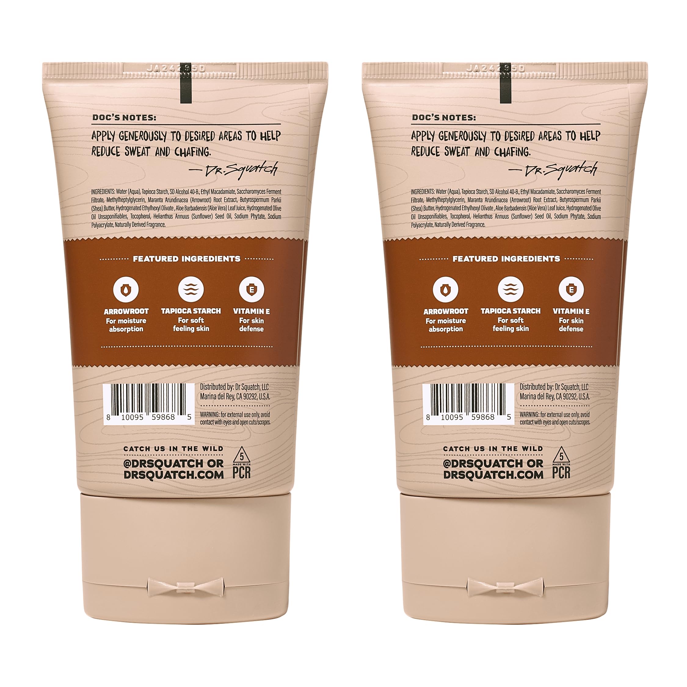 Dr. Squatch dermatologist-tested label signals skin-friendly use.