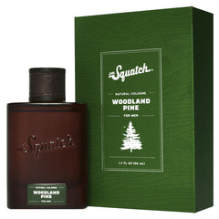 Dr. Squatch Woodland Pine Cologne bottle for long-lasting rugged scent