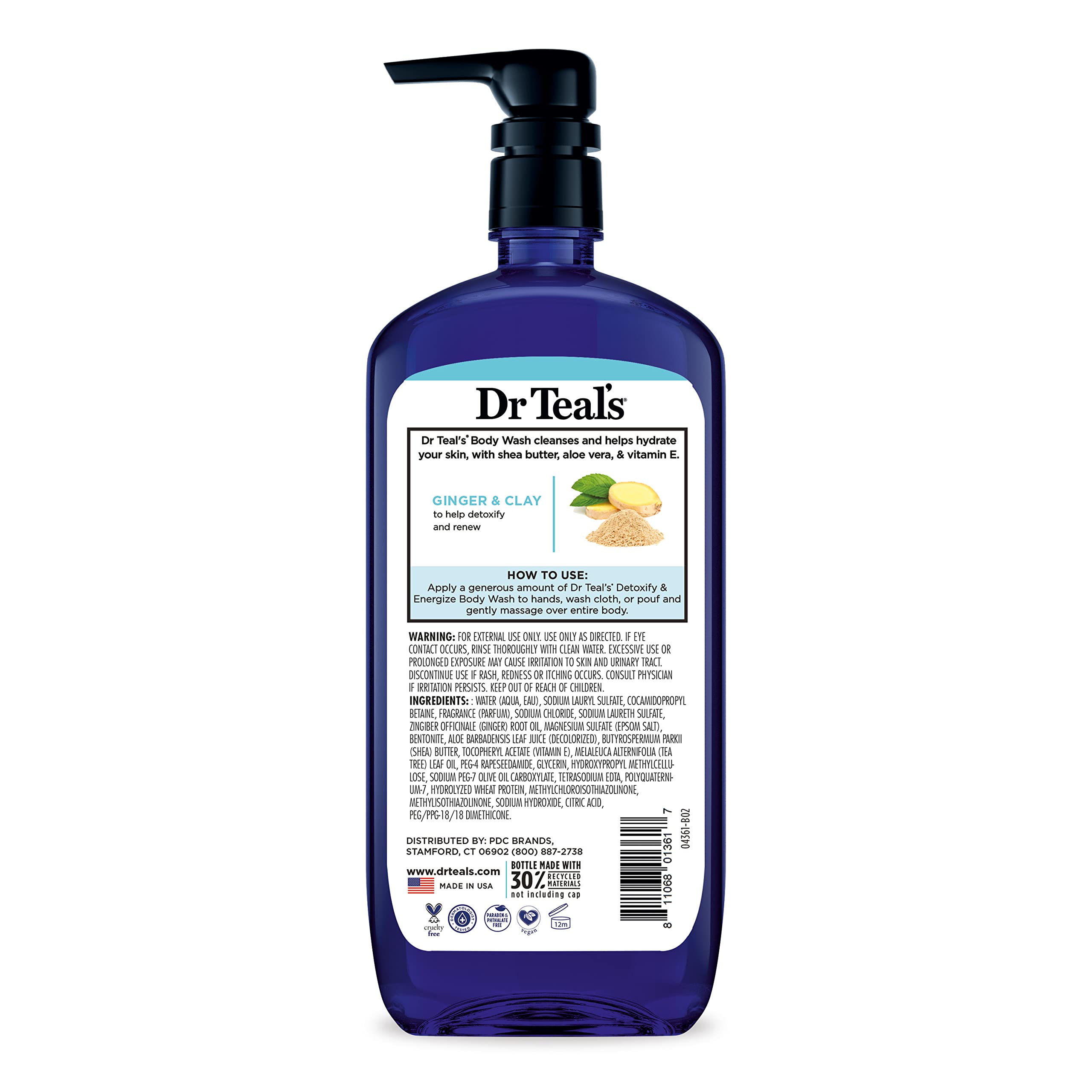 Dr Teal's Body Wash cruelty-free and vegan-friendly on the label.
