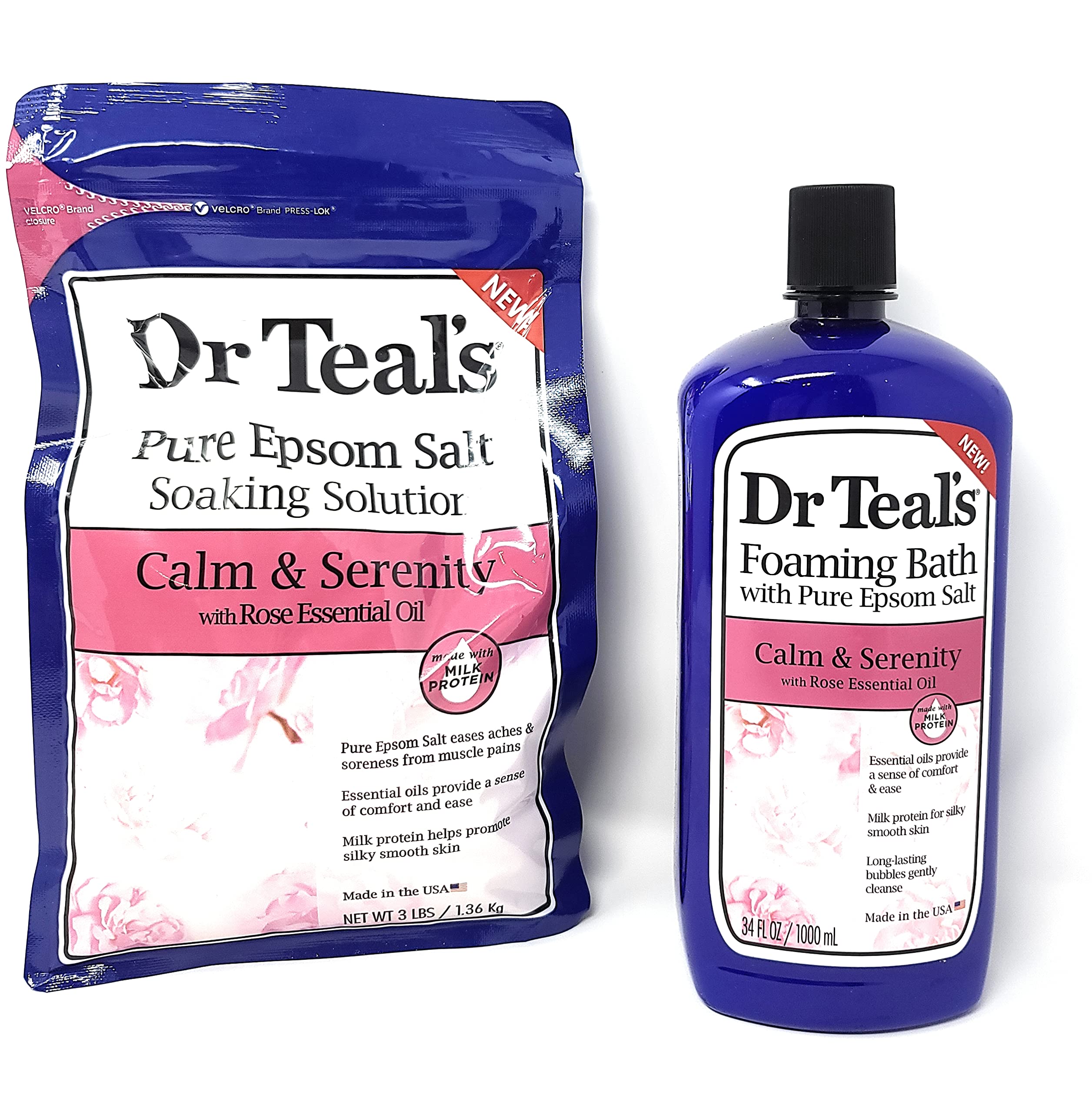 Dr Teal's Calm & Serenity Epsom salt 3 lb for soothing muscles