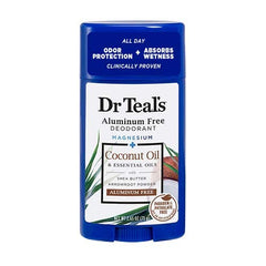 Dr Teal's coconut oil deodorant 2.65oz for moisture and odor control