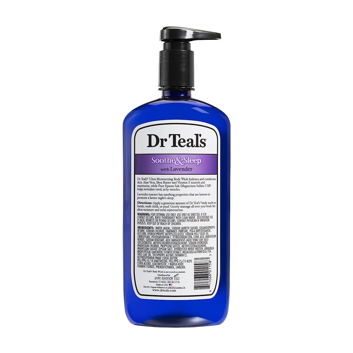 Dr Teal's Ducha corporal Vitamina C y Citrus, botella, piel radiante y revitalizada.