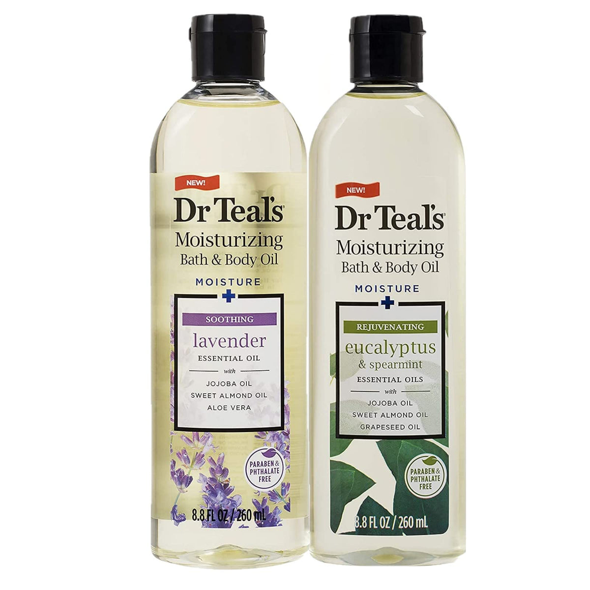 Dr Teal's Lavender Bath & Body Oil bottle with calming lavender for restful nights.