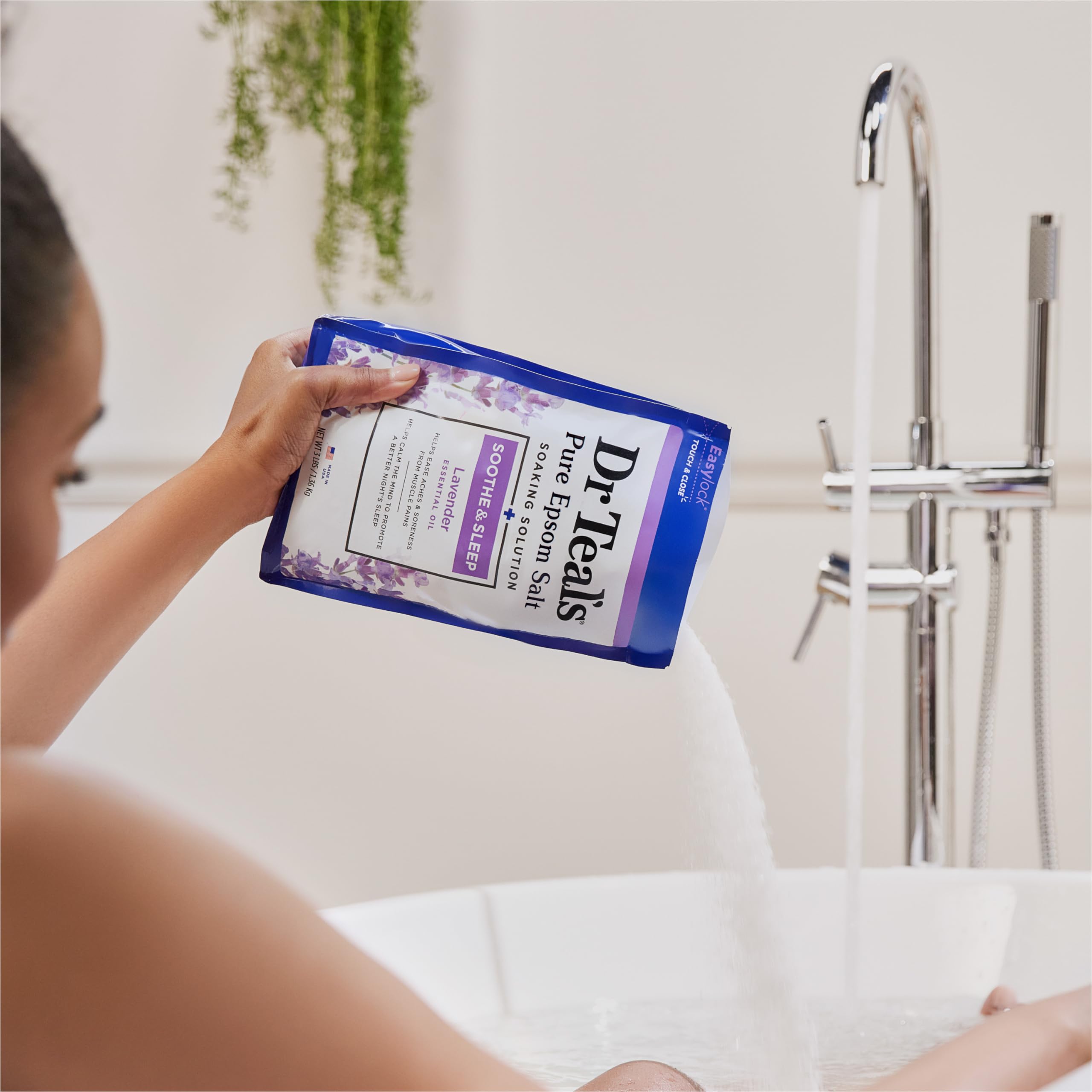Dr Teal's Lavender with body wash blend, exfoliation in a gentle routine
