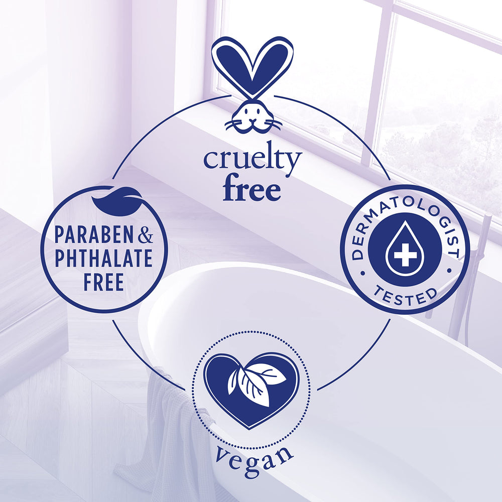 Dr Teal's Lavender Chamomile aroma steam suggests a tranquil mood before sleep.