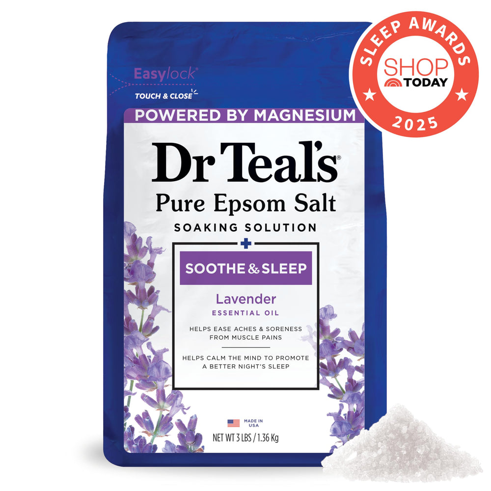 Dr Teal's Lavender Foaming Bath bottle, spa-like scent for unwinding after work