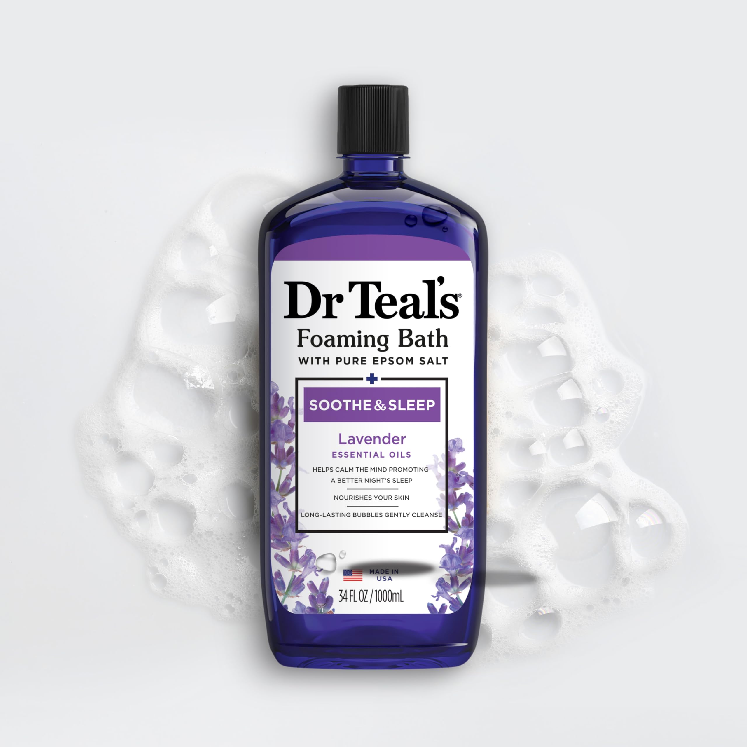 Dr Teal's Lavender relaxing routine image, inviting a calm unwind