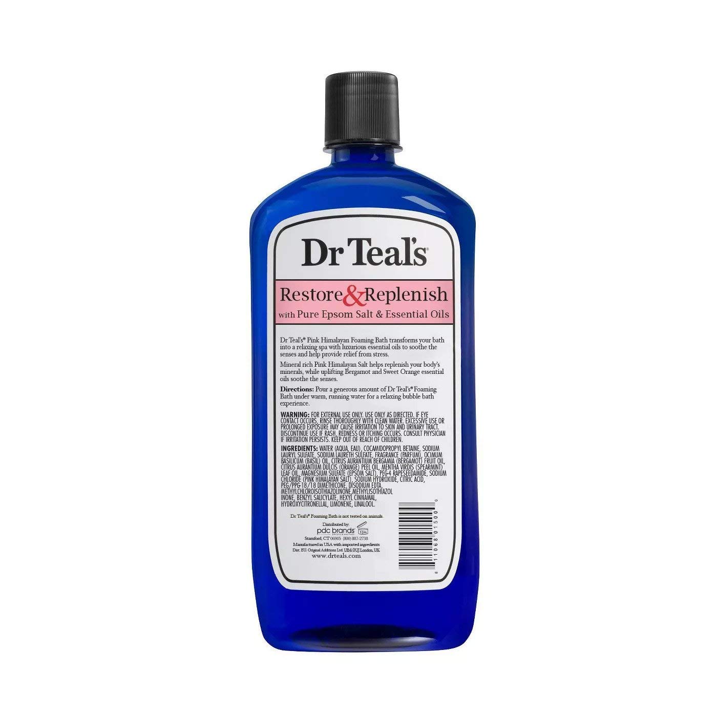 Dr Teal's Pink Himalayan Salt Foam Bath creates a luxurious lather for at-home spa.