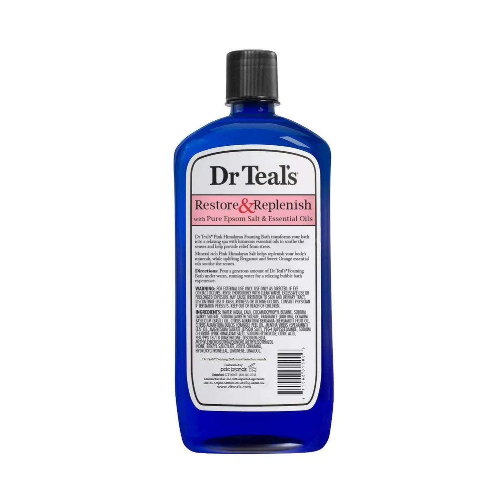 Dr Teal's Pink Himalayan Salt Foam Bath creates a luxurious lather for at-home spa.