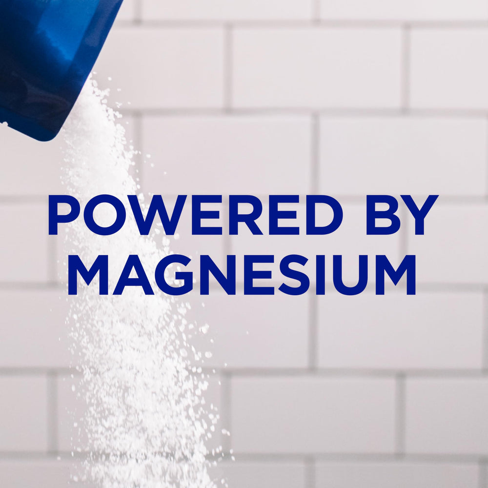 Dr Teal's Pure Epsom Salt bath image demonstrates soothing soak for tense muscles.